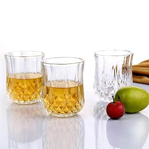 2341 HEAVY UNBREAKABLE STYLISH LOOK FULLY TRANSPARENT GLASSES SET 315ML (6PCS)