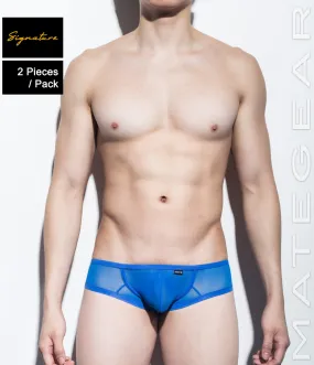 [2pc/Pack] Sexy Men's Underwear Signature Mini Squarecut Trunks - Da Hee (Mesh Series)