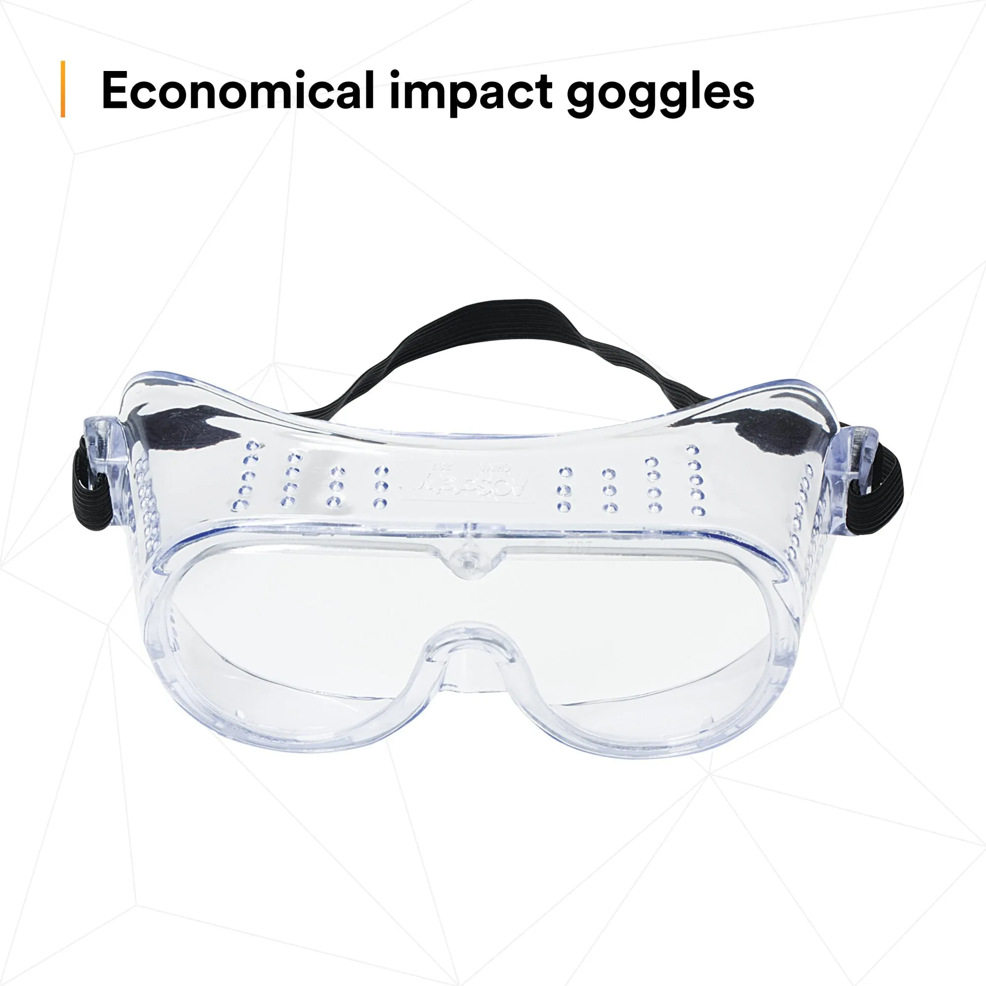 3M 332 Impact Safety Goggles Anti-Fog 40651-00000-10, Clear Anti FogLens