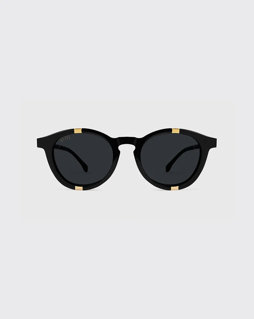 9Five Groove Glasses - Black/Gold