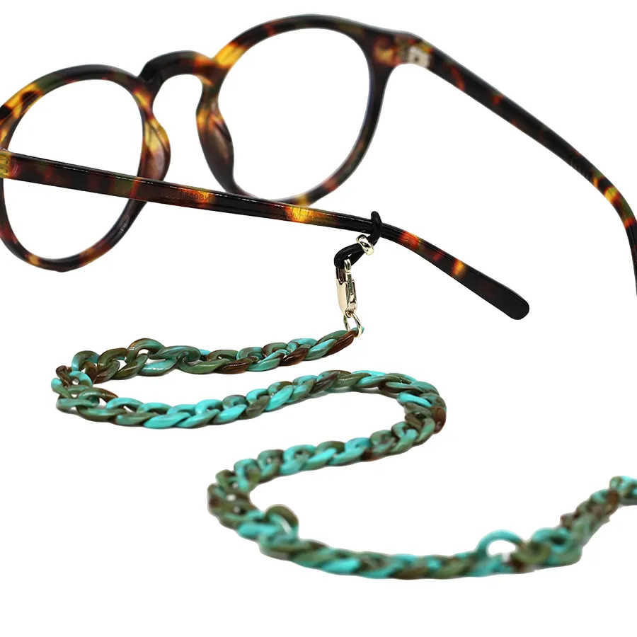 Acrylic Links Glasses Chain | Turquoise