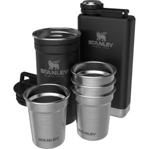 Adventure Pre-Party Shot Glass   Flask Set