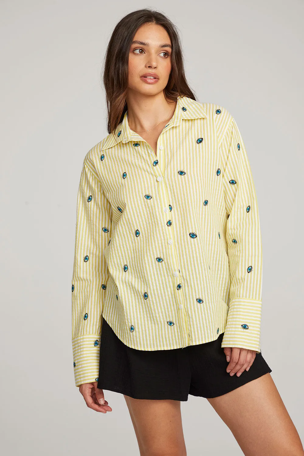 Allover Eye Button Down