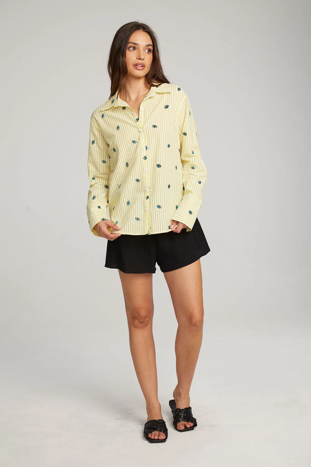 Allover Eye Button Down