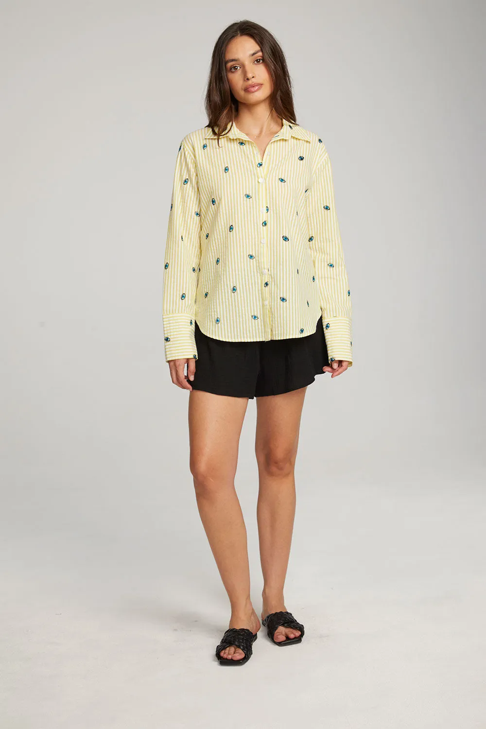 Allover Eye Button Down