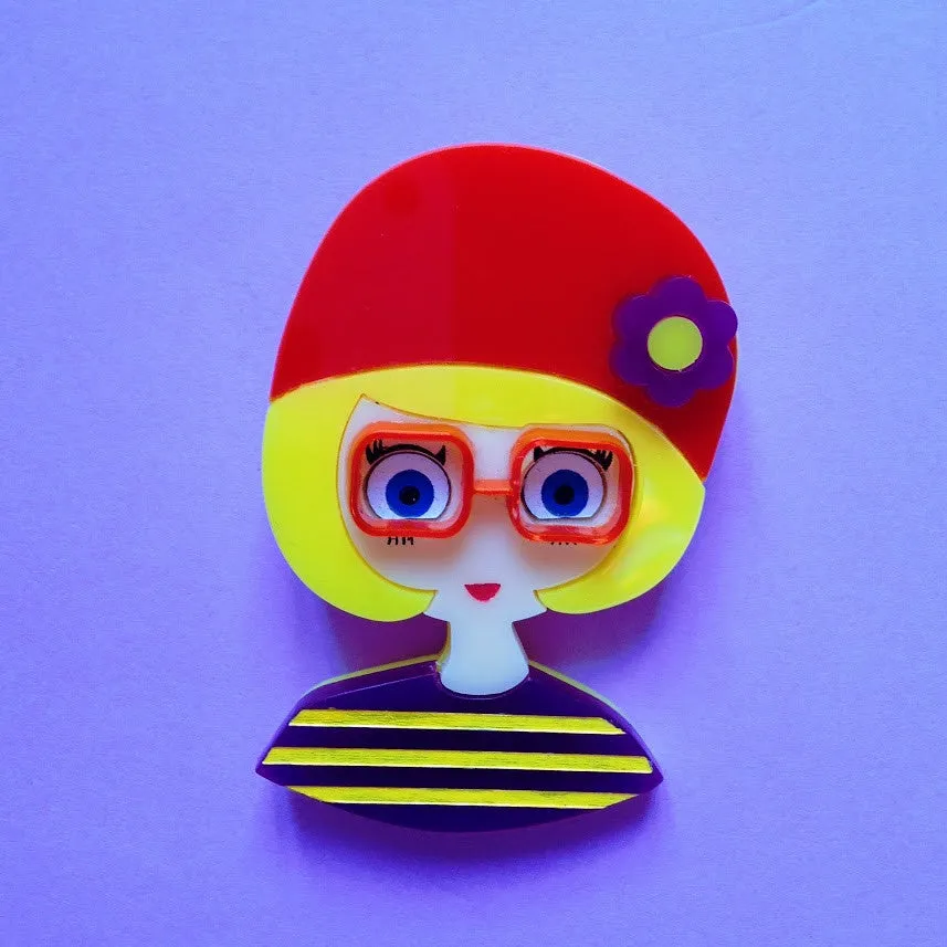 ANNIE Acrylic brooch