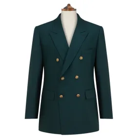 Baylen Green Basketweave Wool Blazer