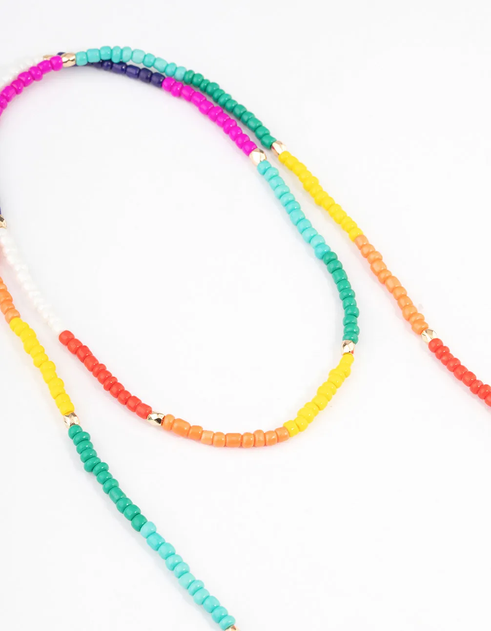 Beaded Multi Coloured Glasses Chain