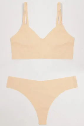 Beige Lingerie Set