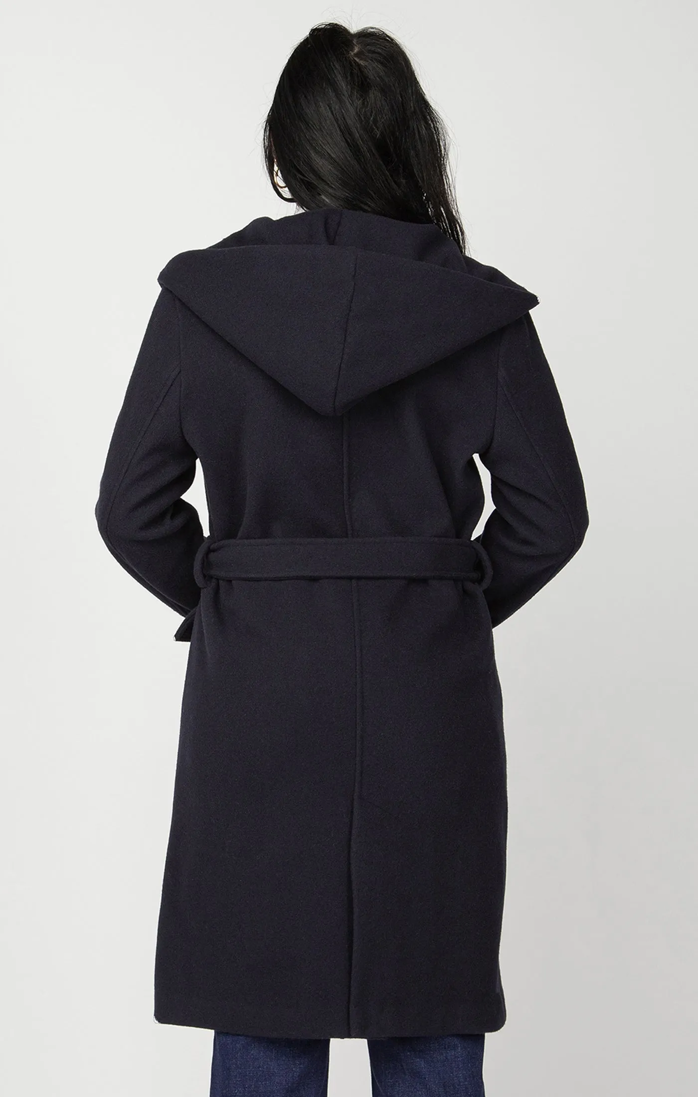 Black Tape LS Hooded Trench Coat