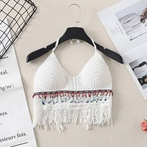 Boho Tassel Sexy Crochet Bikini Top