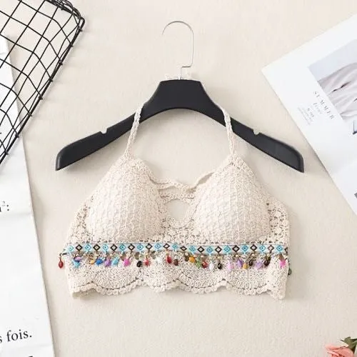 Boho Tassel Sexy Crochet Bikini Top