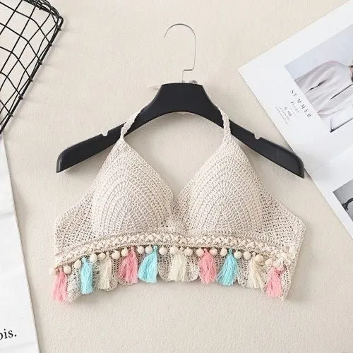 Boho Tassel Sexy Crochet Bikini Top