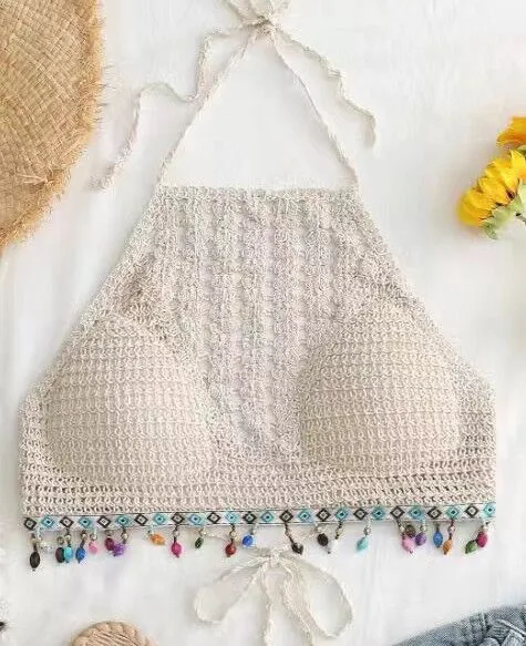 Boho Tassel Sexy Crochet Bikini Top