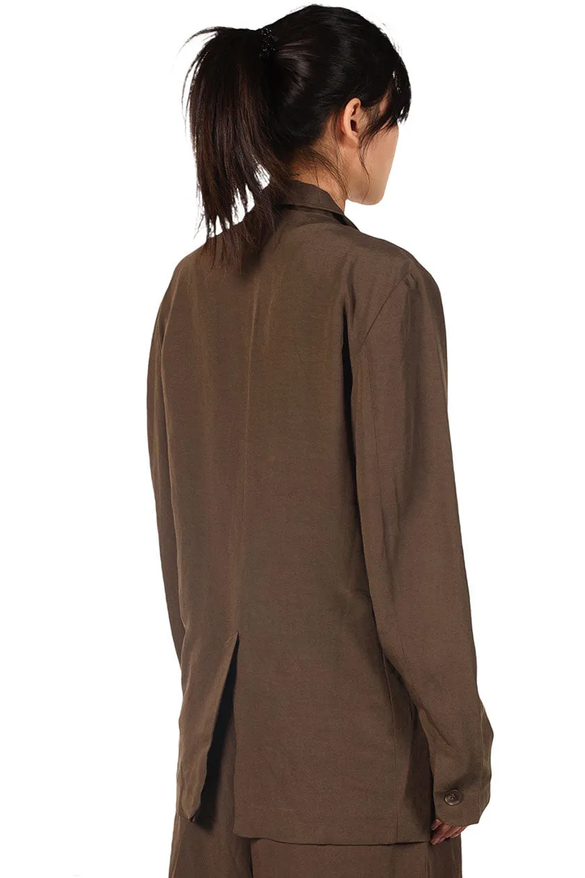 Brown Linen Blazer