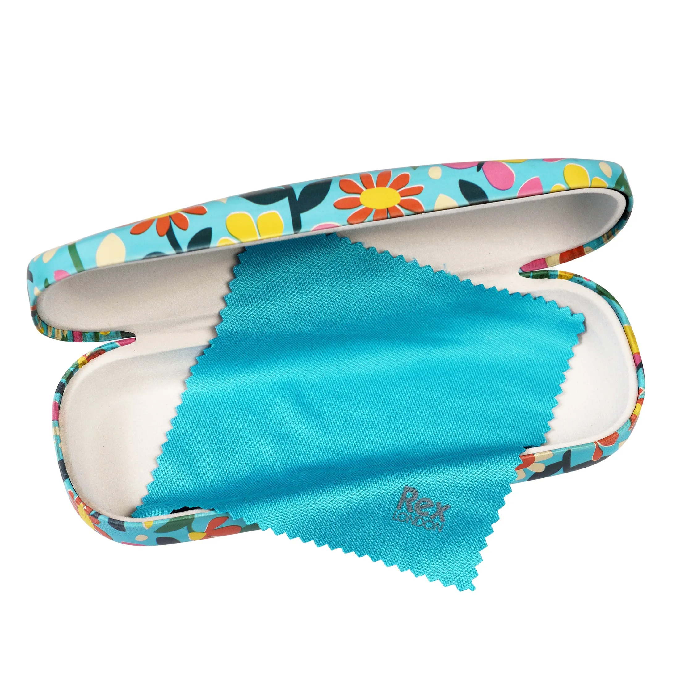 Butterfly glasses case and cleaning cloth