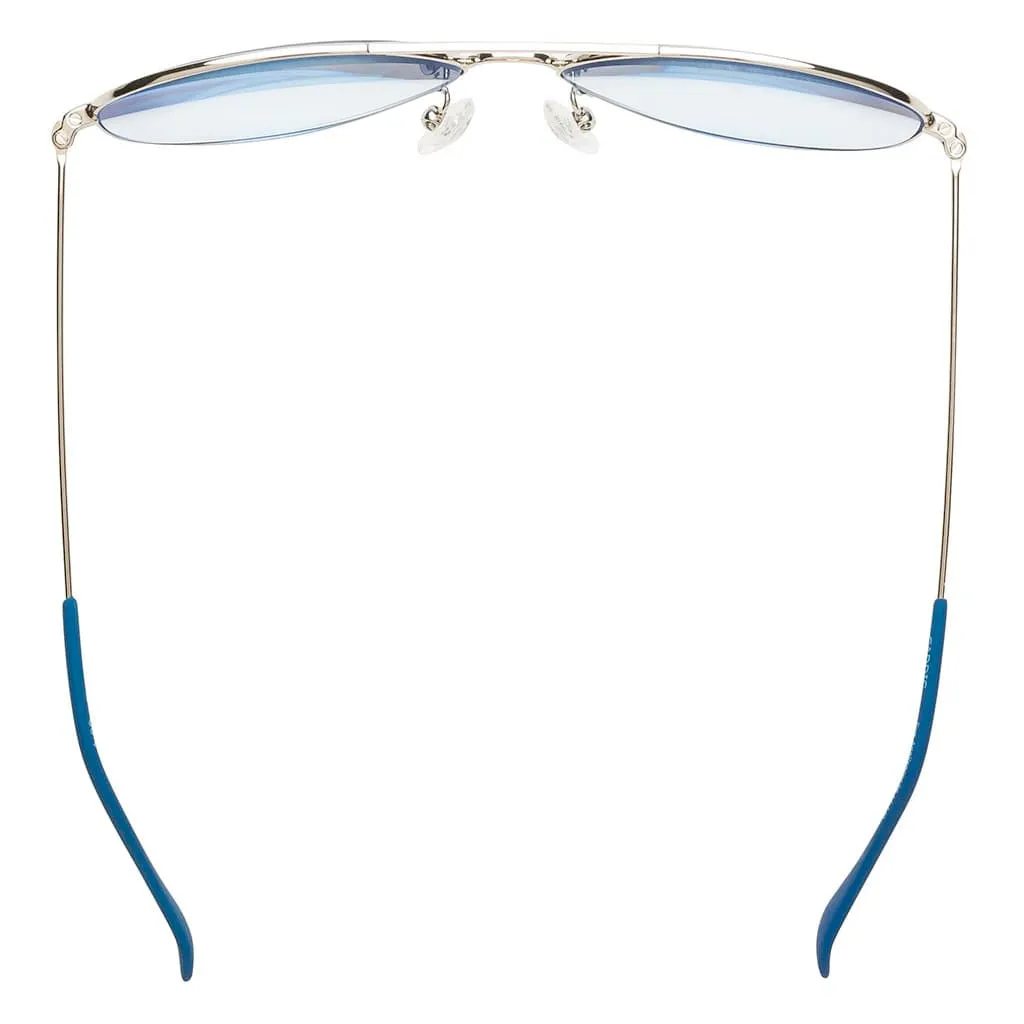 Caddis Reading Glasses, Mabuhay, Chrome Light Blue