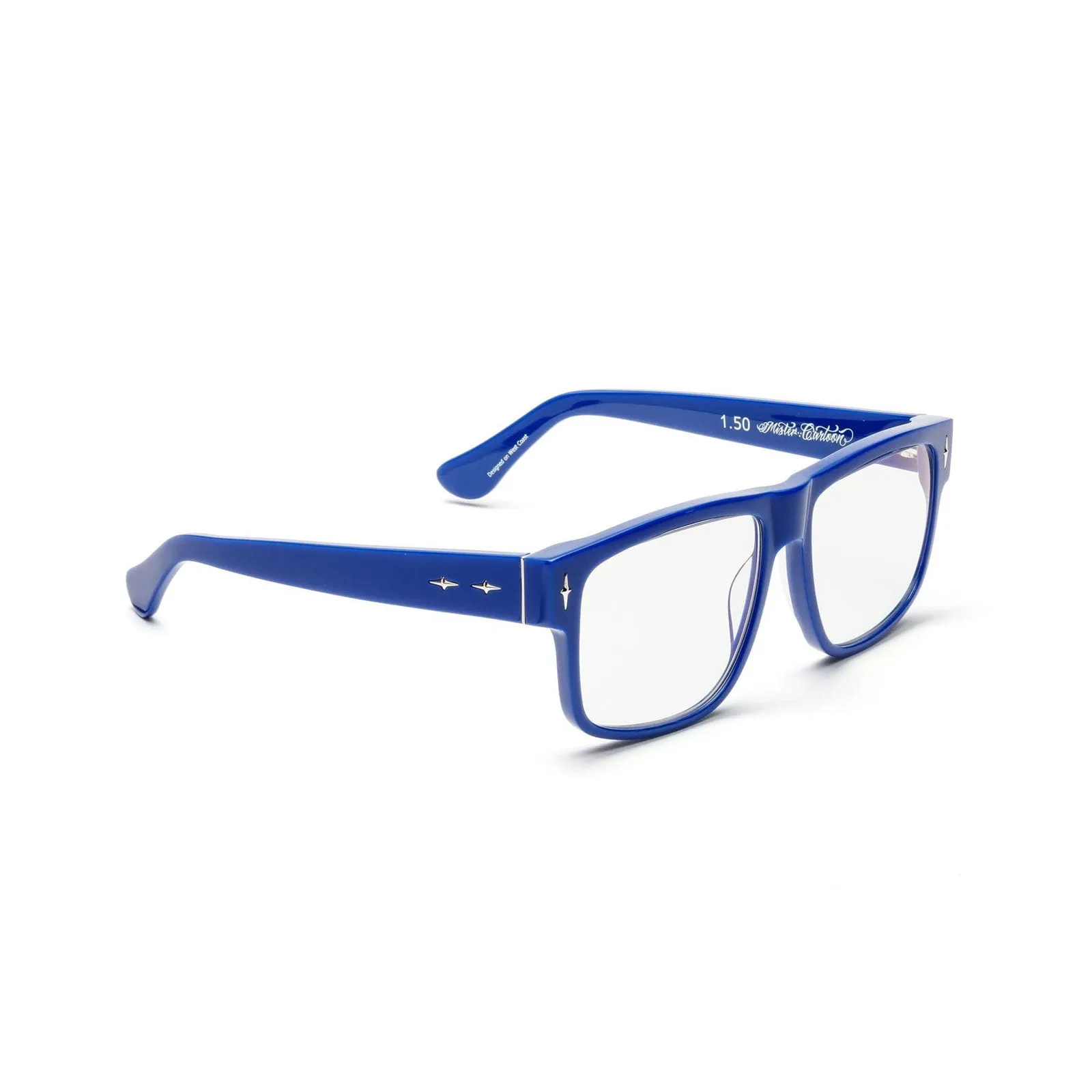 Caddis Reading Glasses, Mister Cartoon, Cobalt Blue