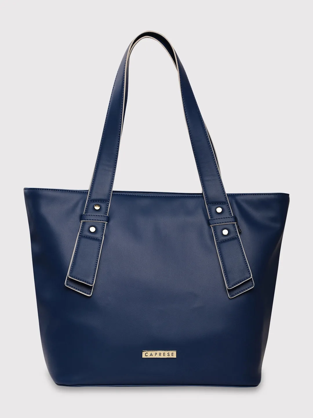 Caprese Amelia Tote Medium Solid Women'S Office Handbag Navy