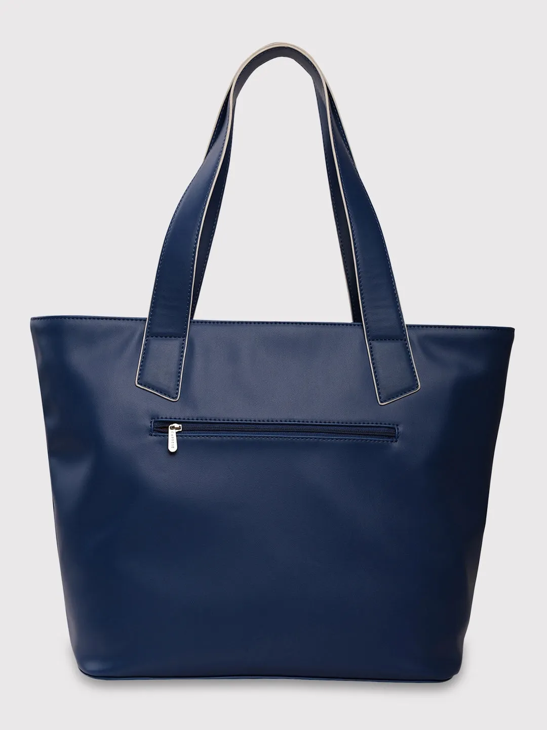 Caprese Amelia Tote Medium Solid Women'S Office Handbag Navy