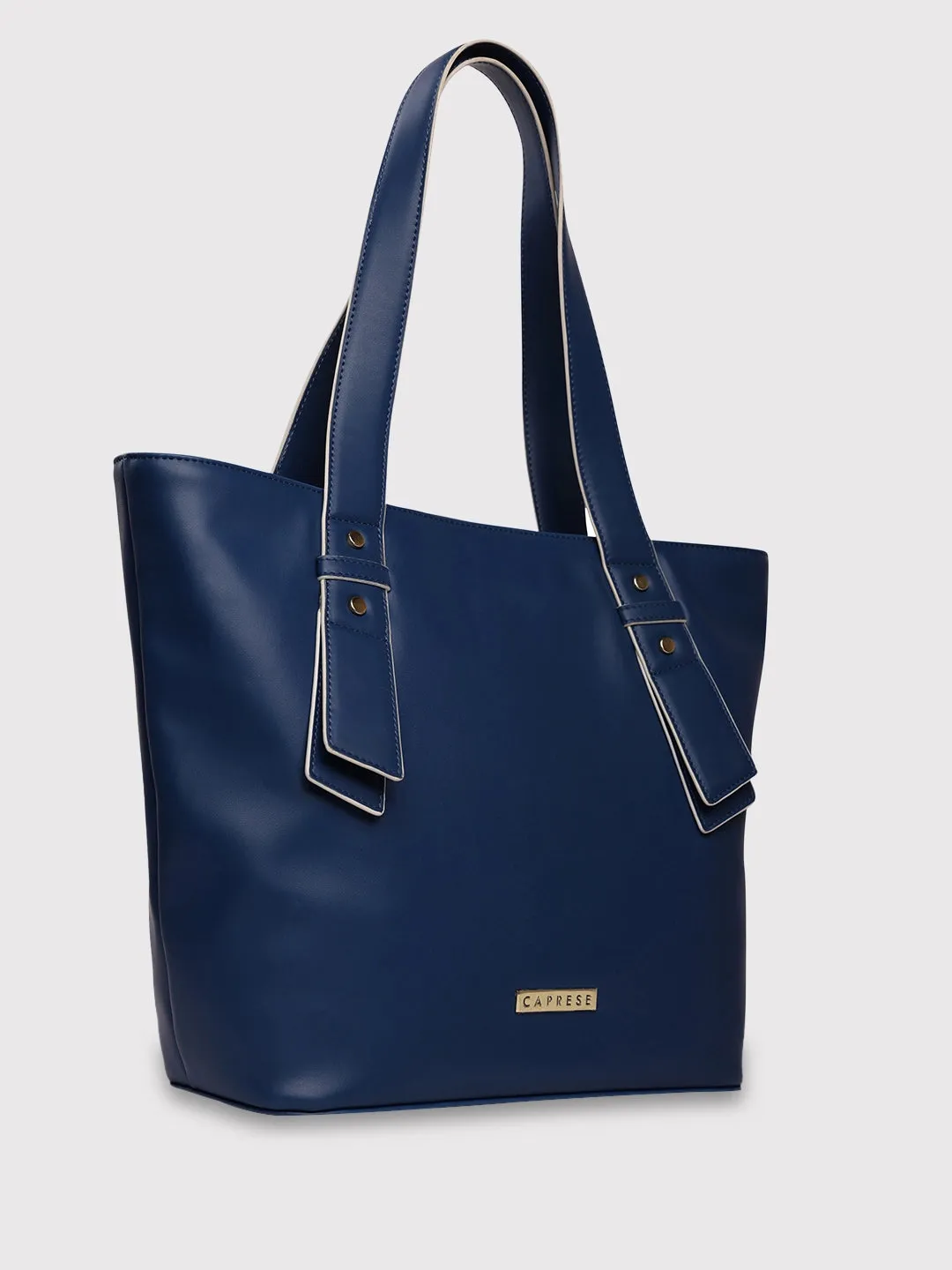 Caprese Amelia Tote Medium Solid Women'S Office Handbag Navy