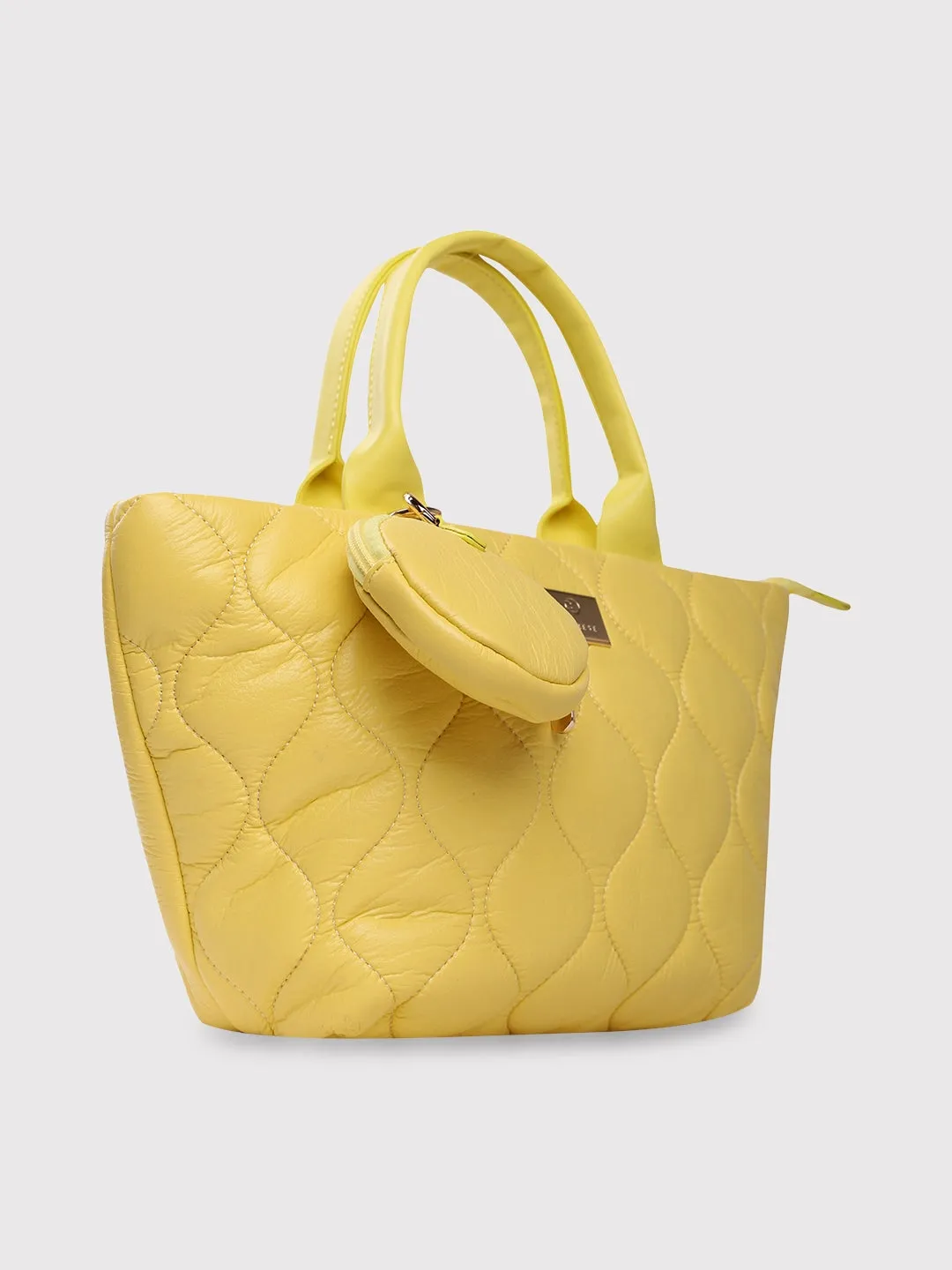 Caprese Briar Tote Small Office Handbag Yellow