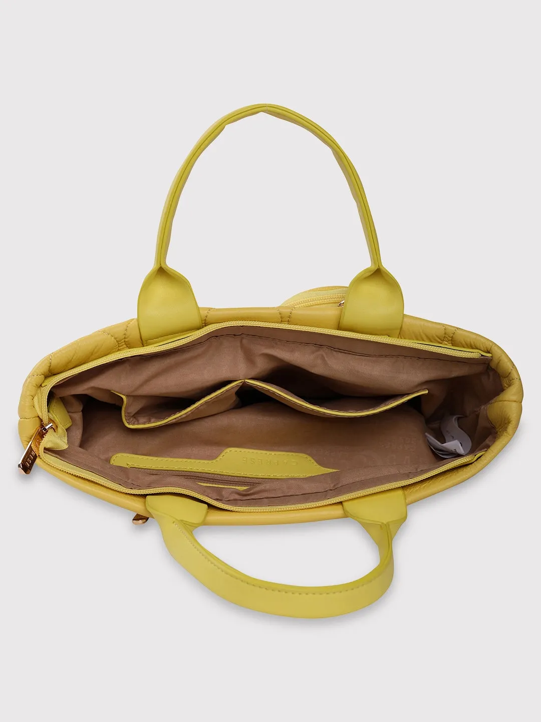 Caprese Briar Tote Small Office Handbag Yellow