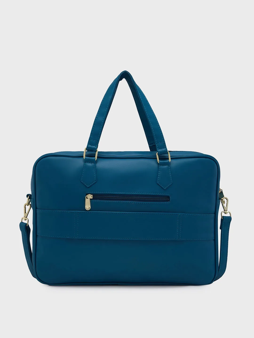 Caprese Dora Laptop Bag Large Solid Women'S Office Handbag Teal