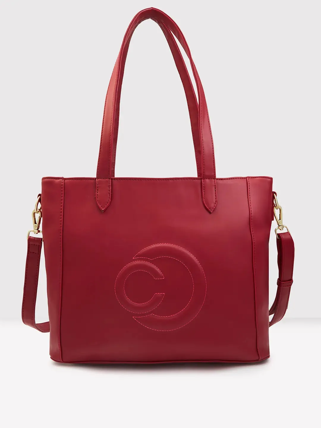 Caprese Dora Tote Large Office Handbag Burgundy