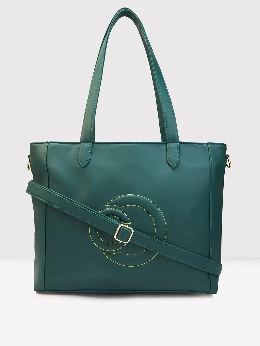 Caprese Dora Tote Large Office Handbag Dark Green