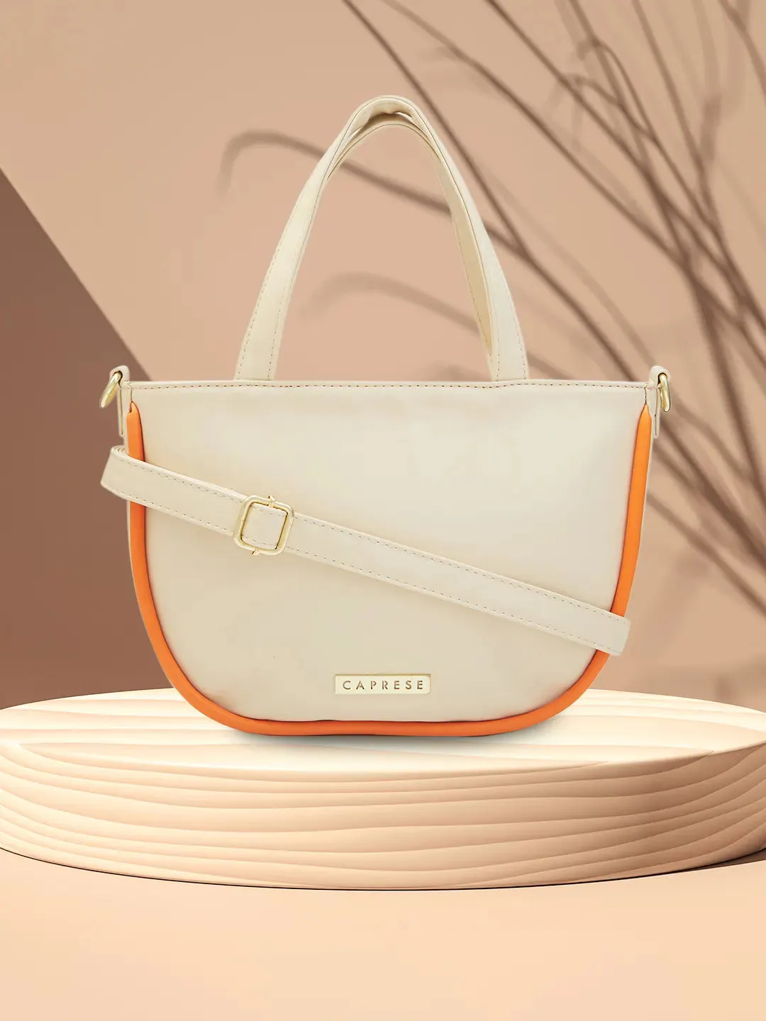 Caprese Gracie Satchel Medium Handbag Cream