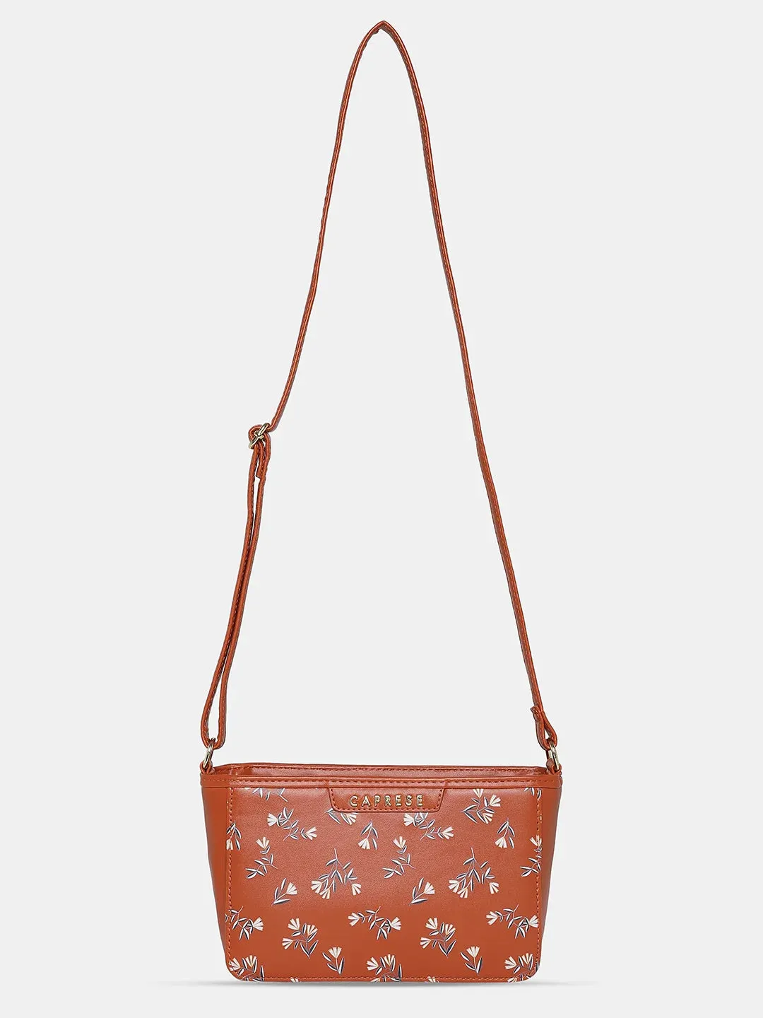 Caprese Merida Sling Small Printed Women'S Handbag Tan