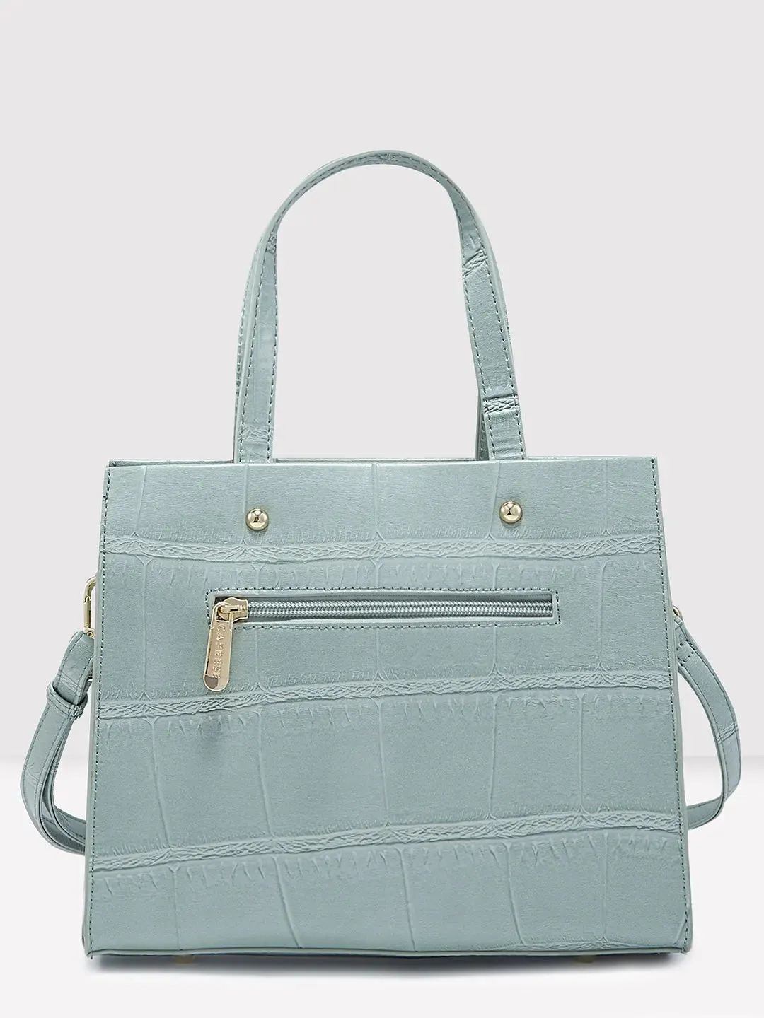 Caprese Mink Tote Small Croco Women'S Office Handbag Mint