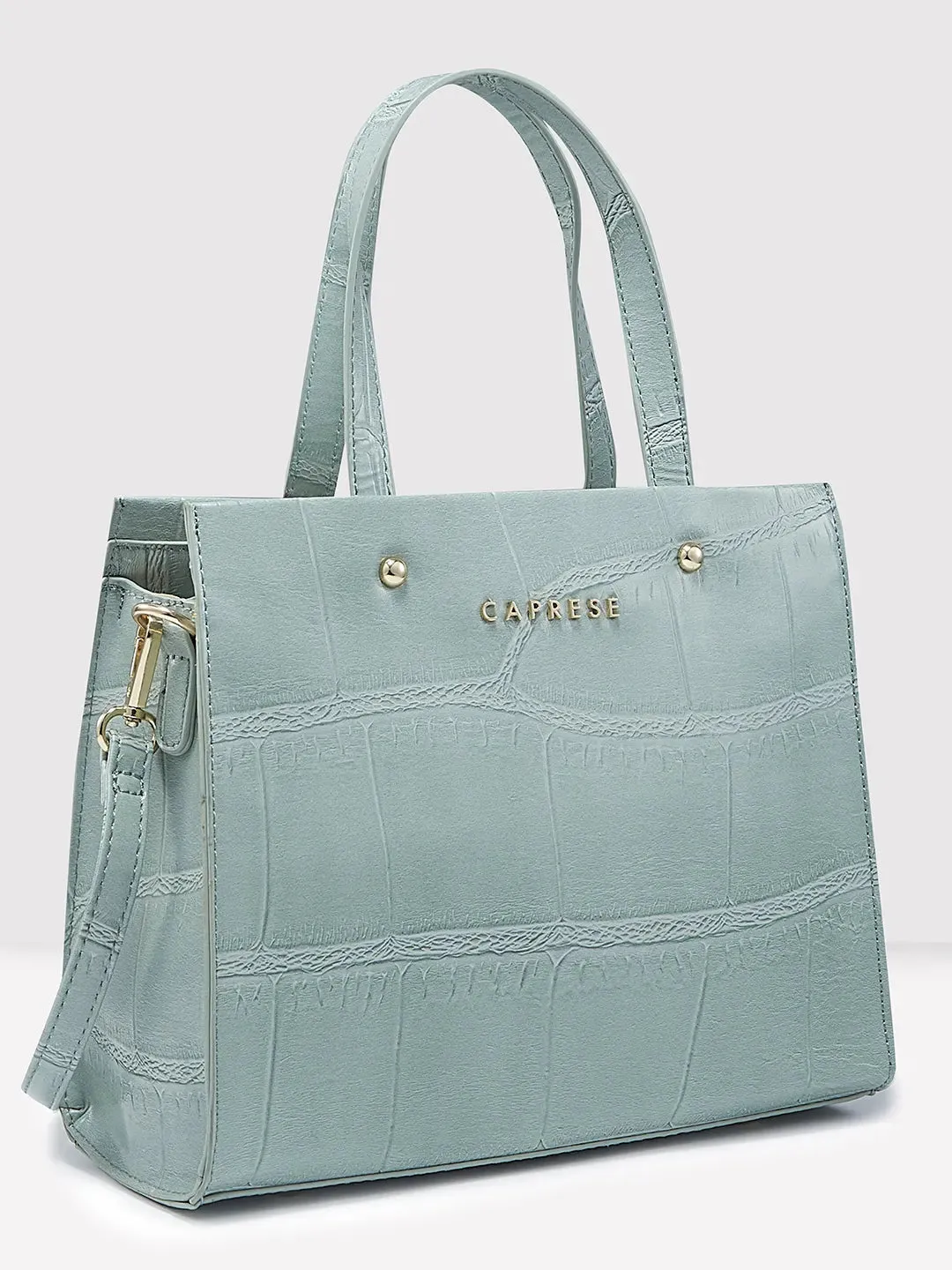 Caprese Mink Tote Small Croco Women'S Office Handbag Mint