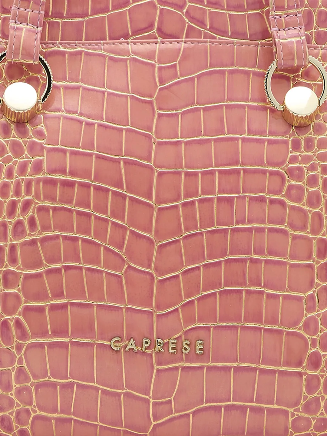 Caprese Miranda Satchel Large Croco Womens Handbag Pink