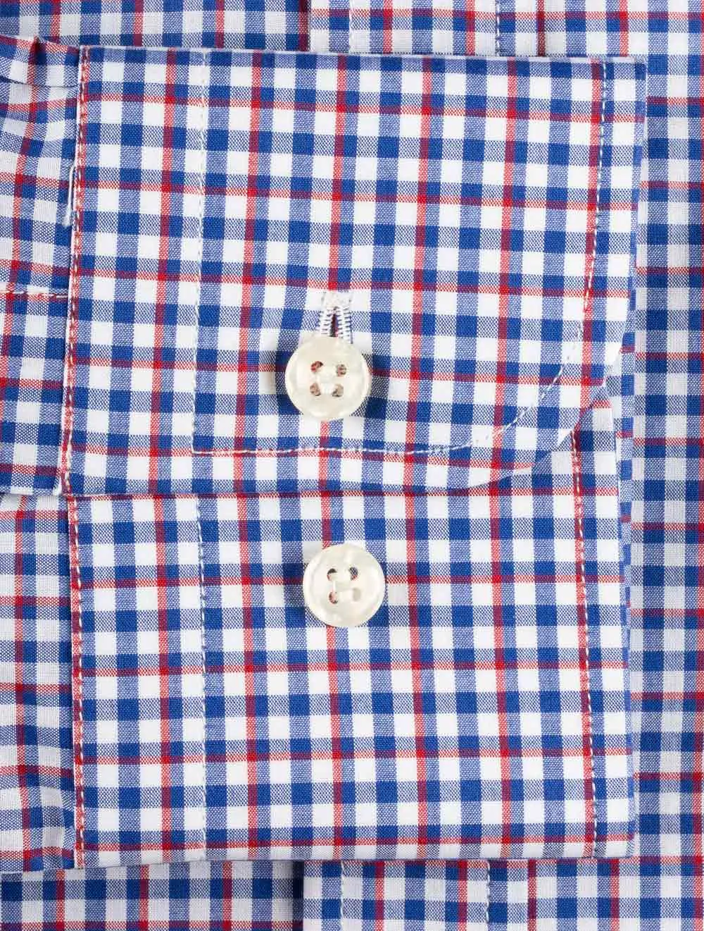 Check Button Down Shirt Blue