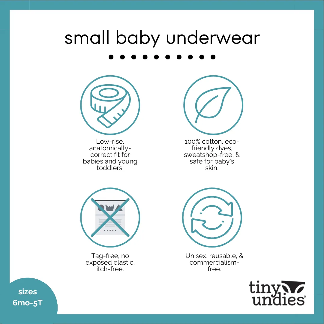 CLEARANCE Tiny Undies small baby underwear, 3-pack