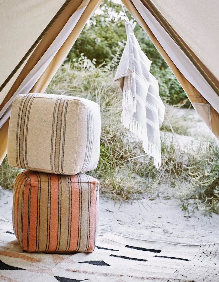 Cotton Stripped Pouffes