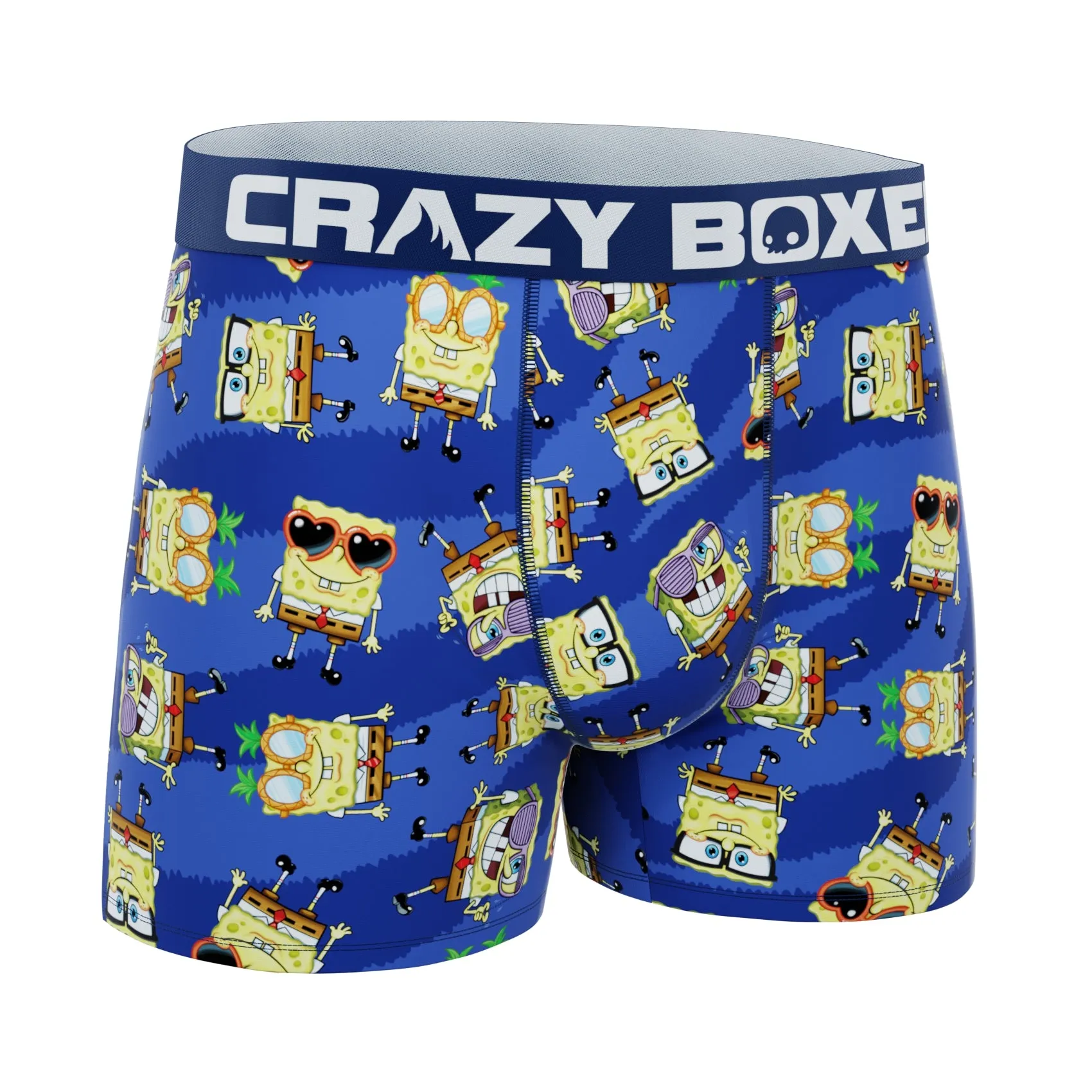 CRAZYBOXER Spongebob Glasses Men's Boxer Briefs