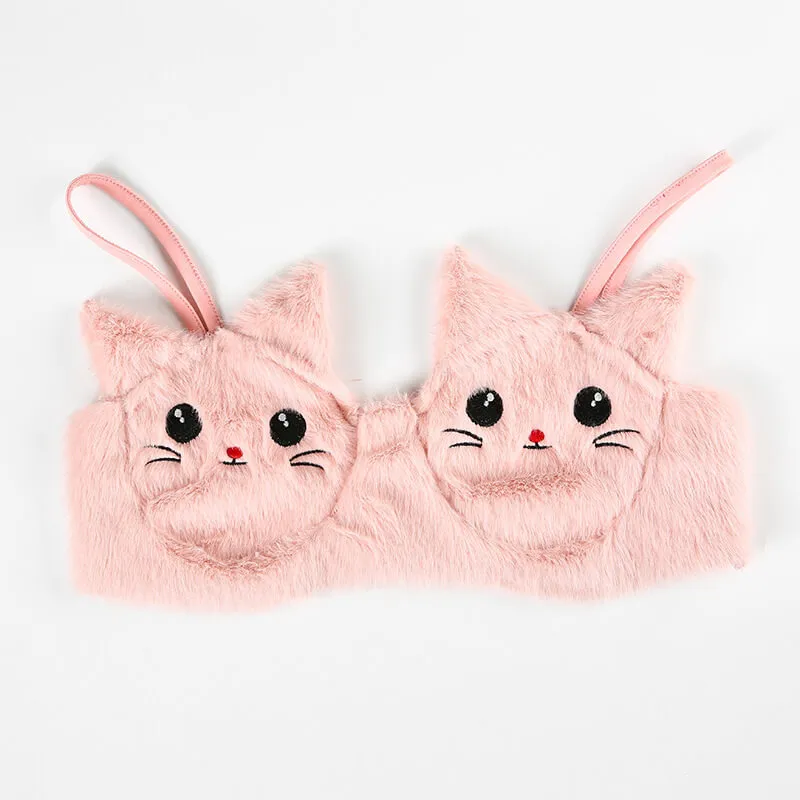 Cute sexy cat Plush bra BY7001