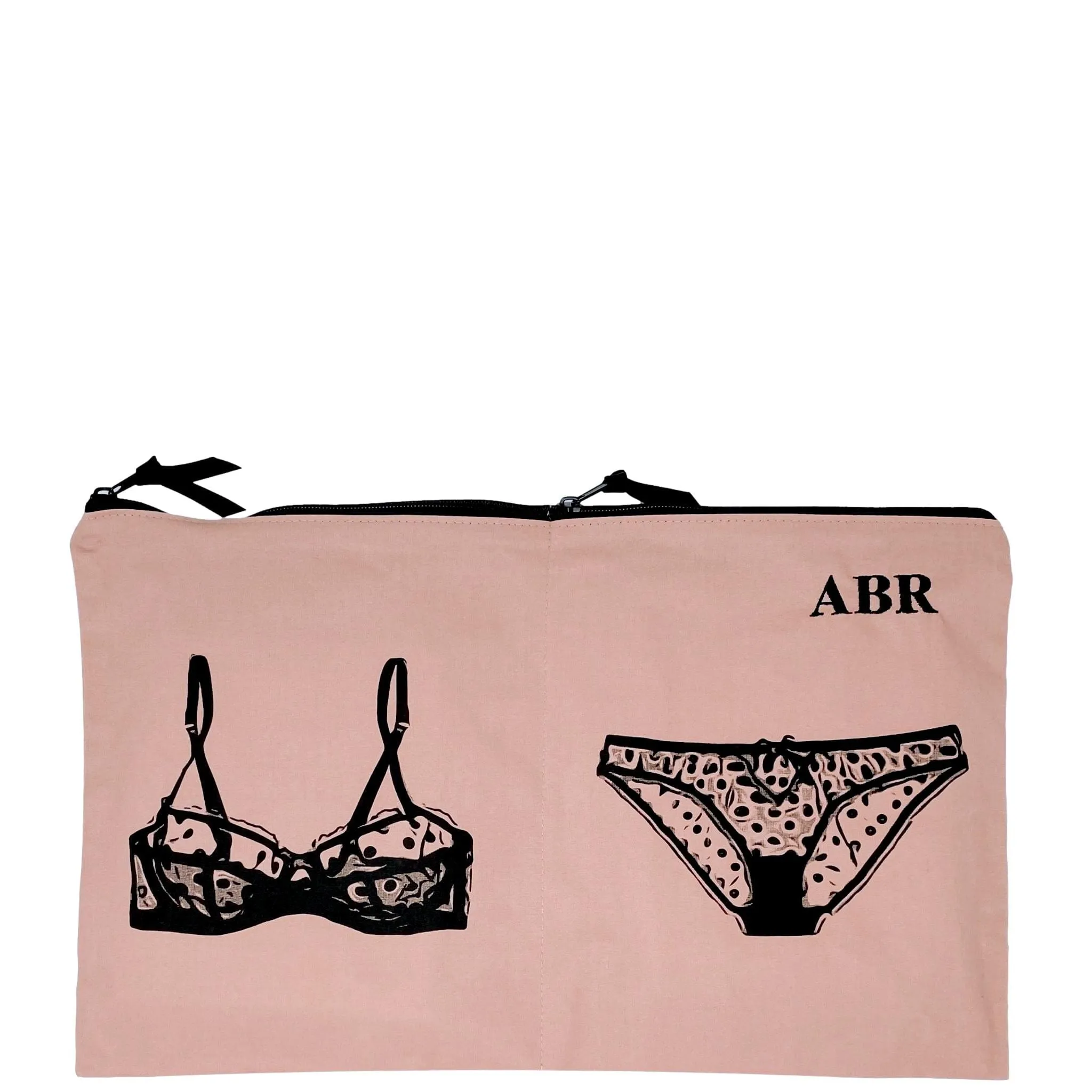 Double Lingerie Packing Pouch, Pink/Blush