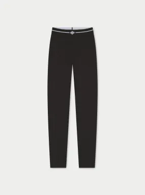 EMBLEM JERSEY LEGGINGS - BLACK