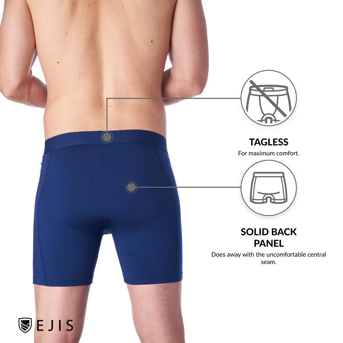 Essential Men's Boxer Briefs Underwear with Pouch (1 Pack)