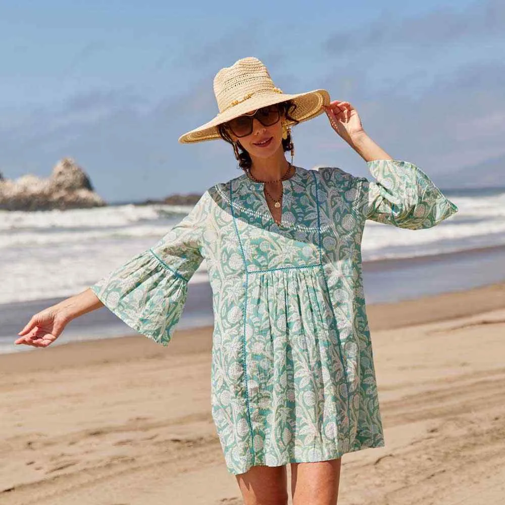 Far East Mint Beach Dress