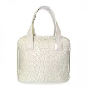 FARLEY -  Womens Off-White Lamb Embroidered Stitching Unique Handbag