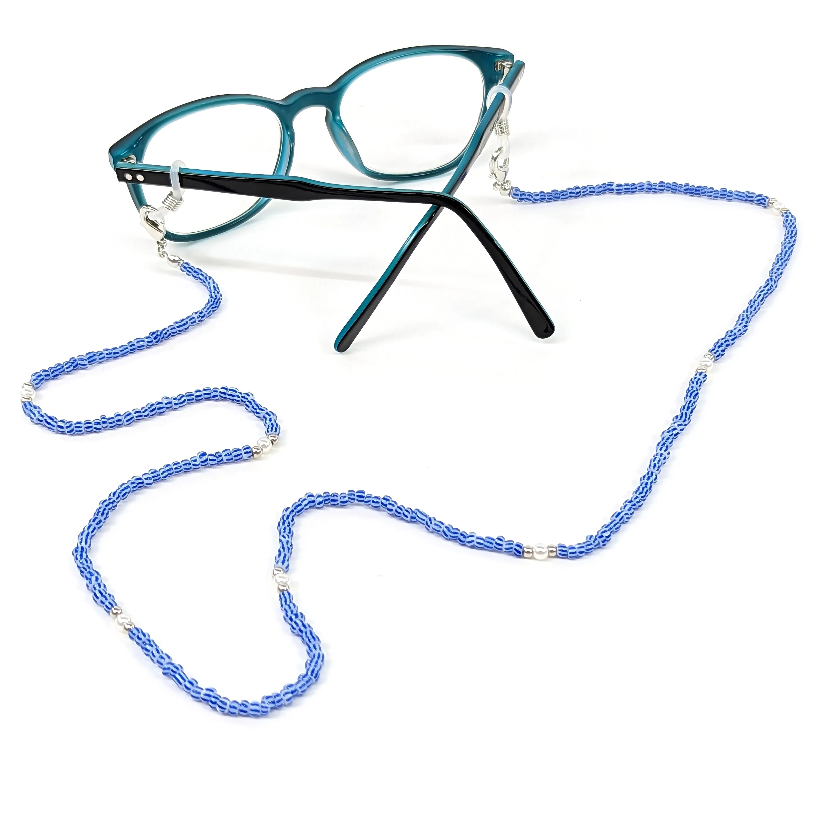 Fashionable Neck Chain for Glasses - Blue Seed Bead