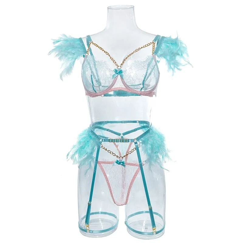 Feathered Temptation Lingerie Set