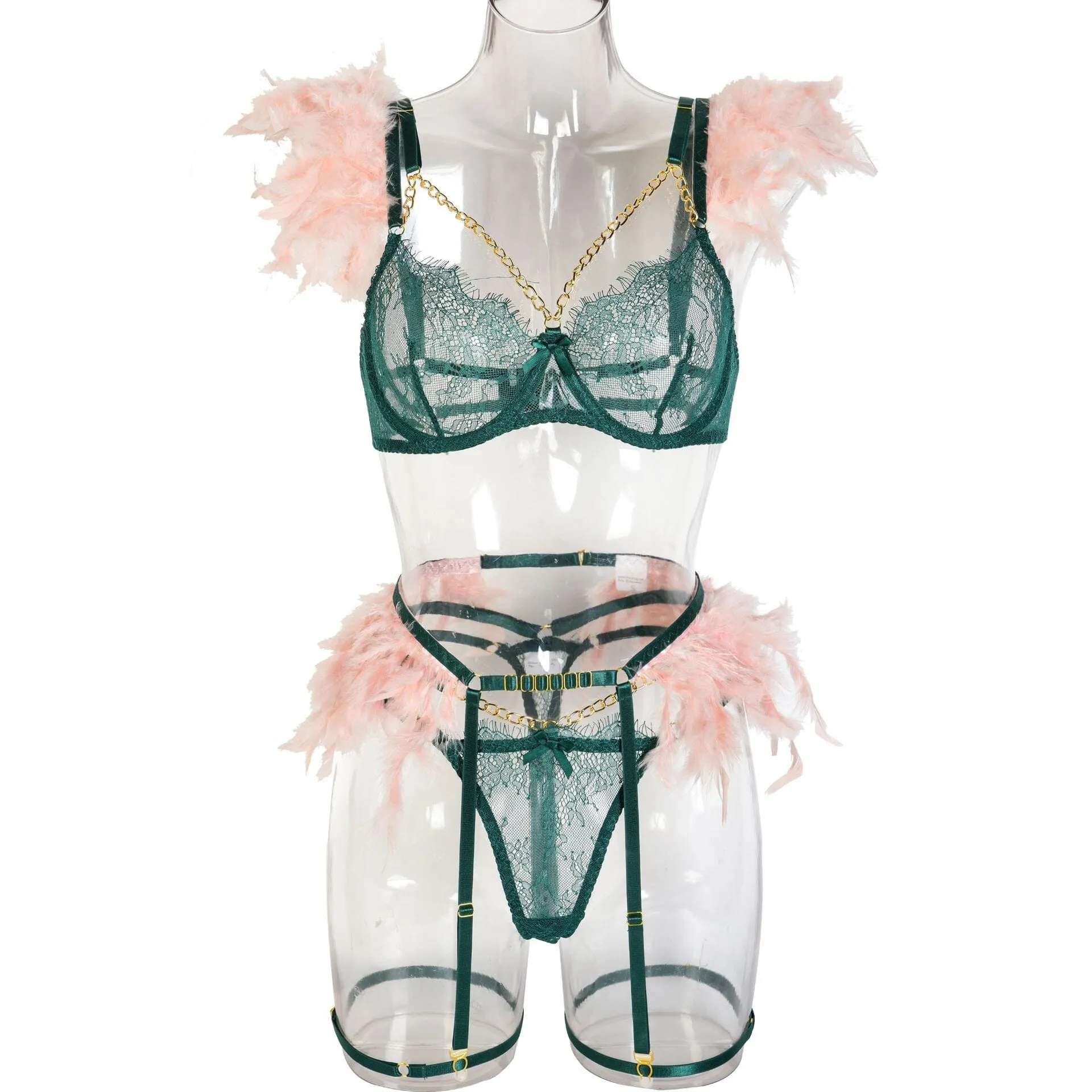 Feathered Temptation Lingerie Set