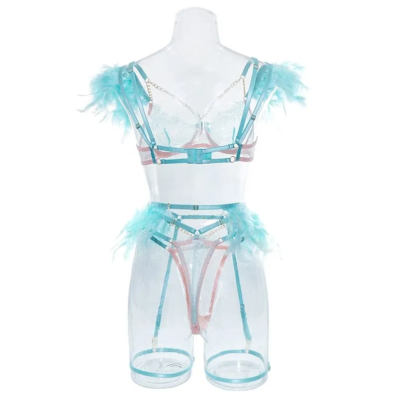 Feathered Temptation Lingerie Set