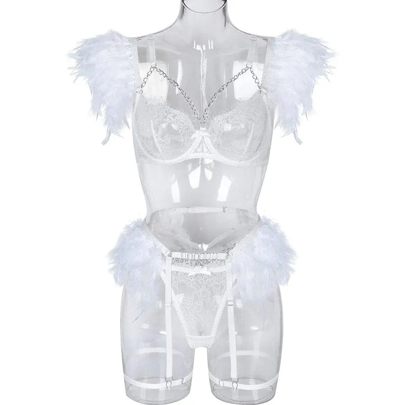 Feathered Temptation Lingerie Set